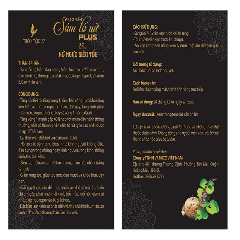 Kẹo Mầm Sâm Tố Nữ Plus - Thảo Mộc 37