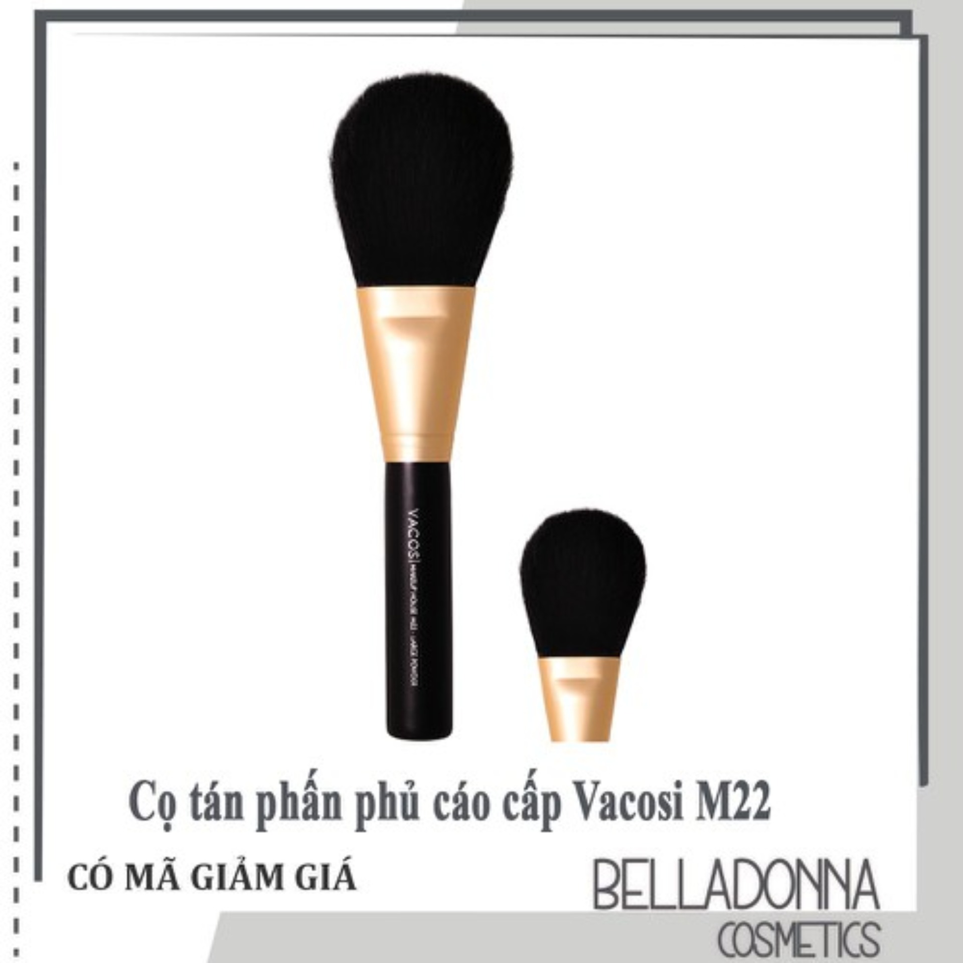 Cọ phủi đầu dẹp vacosi short large powder brush m22