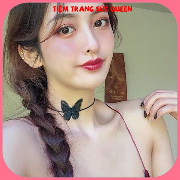 Vòng choker đính bướm xinh xắn cho nữ