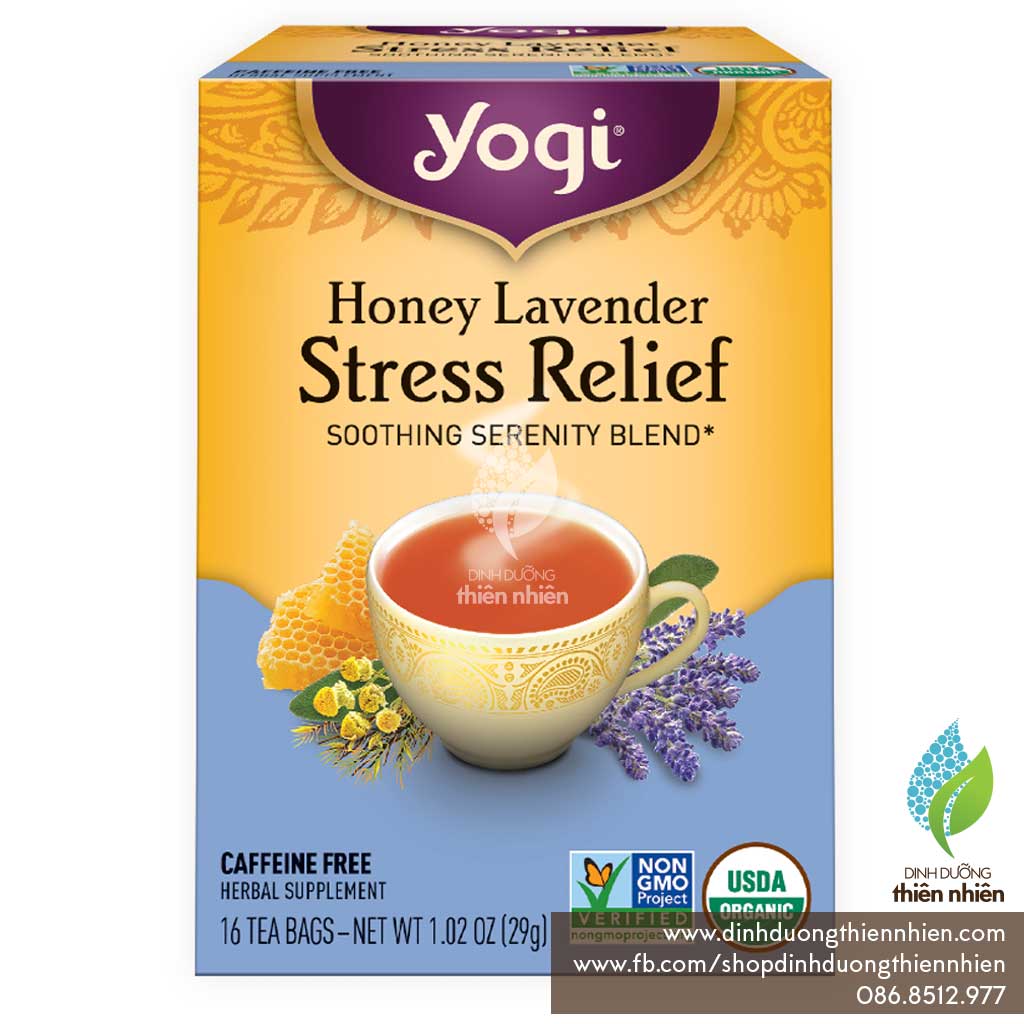 Trà hữu cơ yogi stress relief, giúp thư giãn