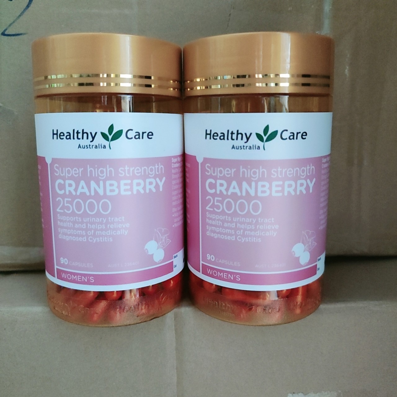 Viên Uống Cải Thiện Đường Tiết Niệu Healthy Care Super High Strength Cranberry 25000 90 Viên