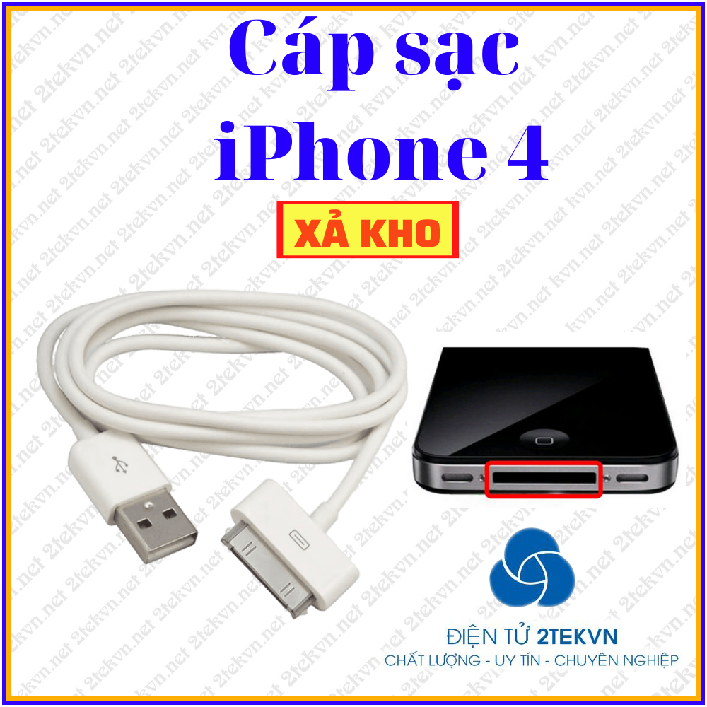 Cáp sạc cho điện thoại iPhone 4 giá rẻ