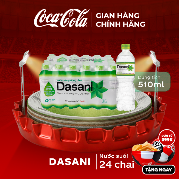 [SIÊU SALE ] Lốc 24 Chai Nước Suối Dasani 510ml/Chai Sale 25.06 Coca-Cola Chính Hãng_LD