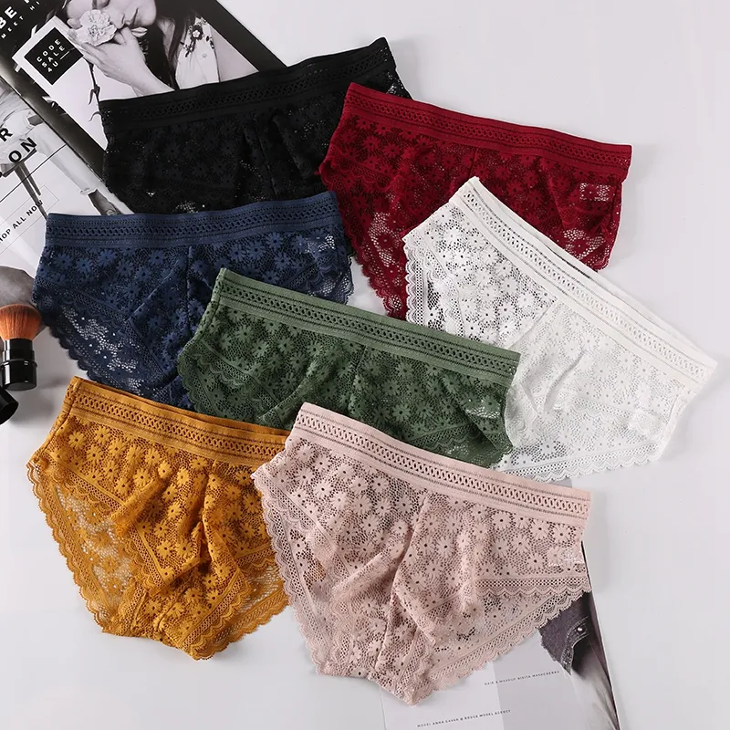 Combo 6 quần lót nữ ren đủ màu sắc, free size #QLN012 - Quần lót nữ họa tiết ren, quần lót kín đáo, quần lót không lộ viền, thông thoáng