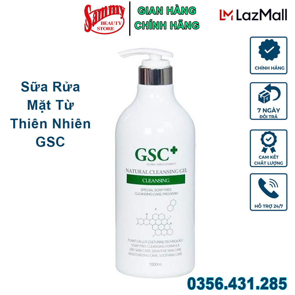 Sữa rửa mặt từ thiên nhiên gsc natural cleansing gel