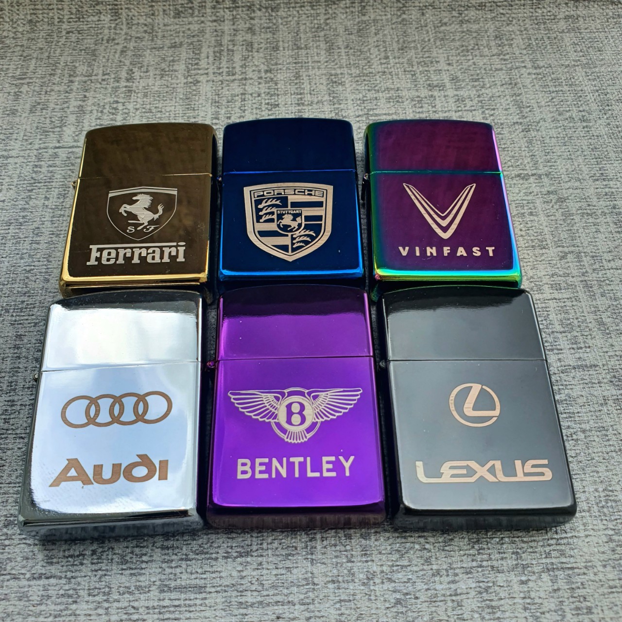 Combo 3 Món Bật Lửa Zippo Thương Hiệu Xe ( Nhiều Mẫu ) Hộp Quẹt Thích Hợp Làm Quà Sưu Tầm (KHÔNG XĂNG)