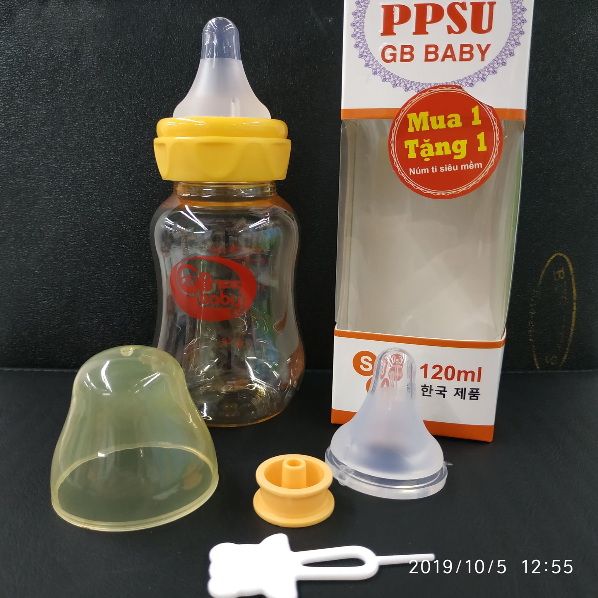 Bình sữa GB Baby PPSU 120ml Cổ Hẹp Tặng 1 Núm tI