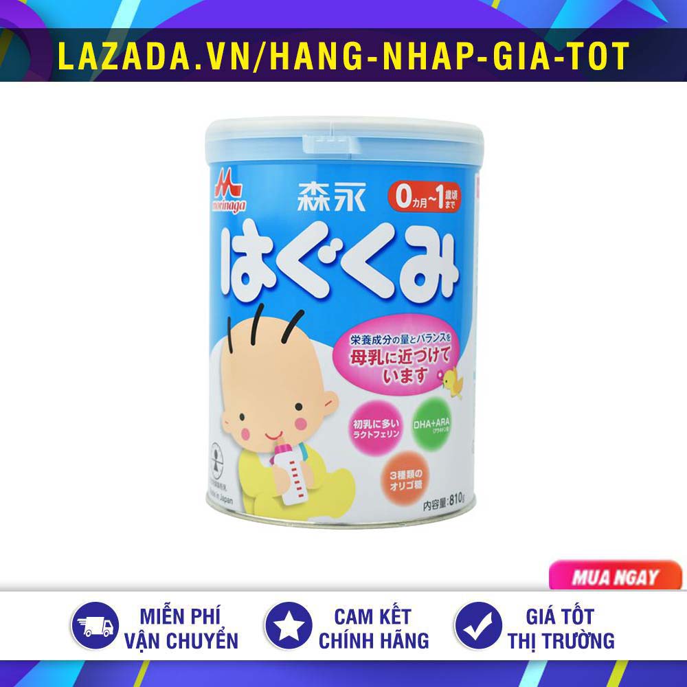 Sữa bột morinaga số 0 cho trẻ dưới 1 tuổi 810g nhật bản - date 6.2021