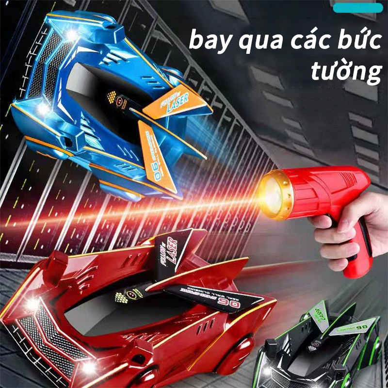 Xe leo tường chạy đuổi nhẹ xe điều khiển từ xa xe đồ chơi trẻ em bộ đồ chơi xe kẹp