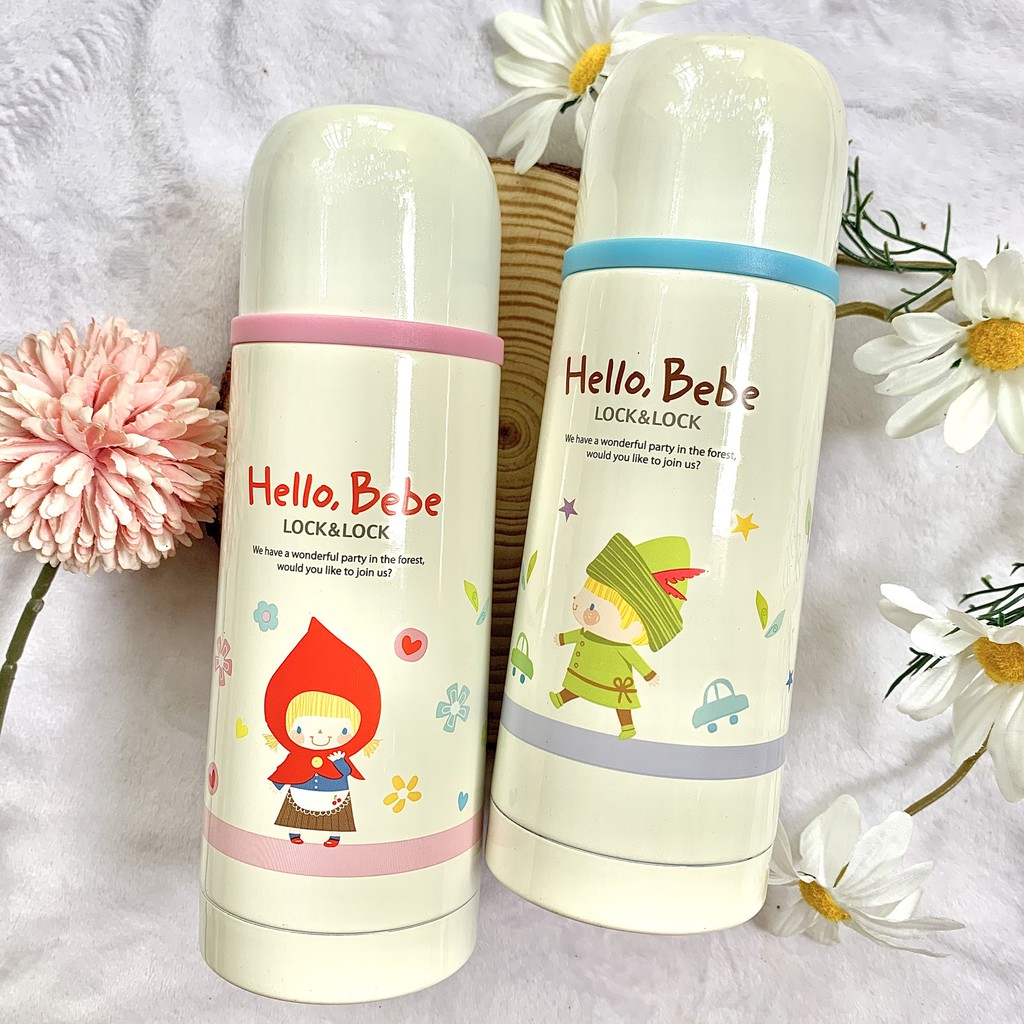 Bình giữ nhiệt lock&lock hello bebe lovely girl hbb310