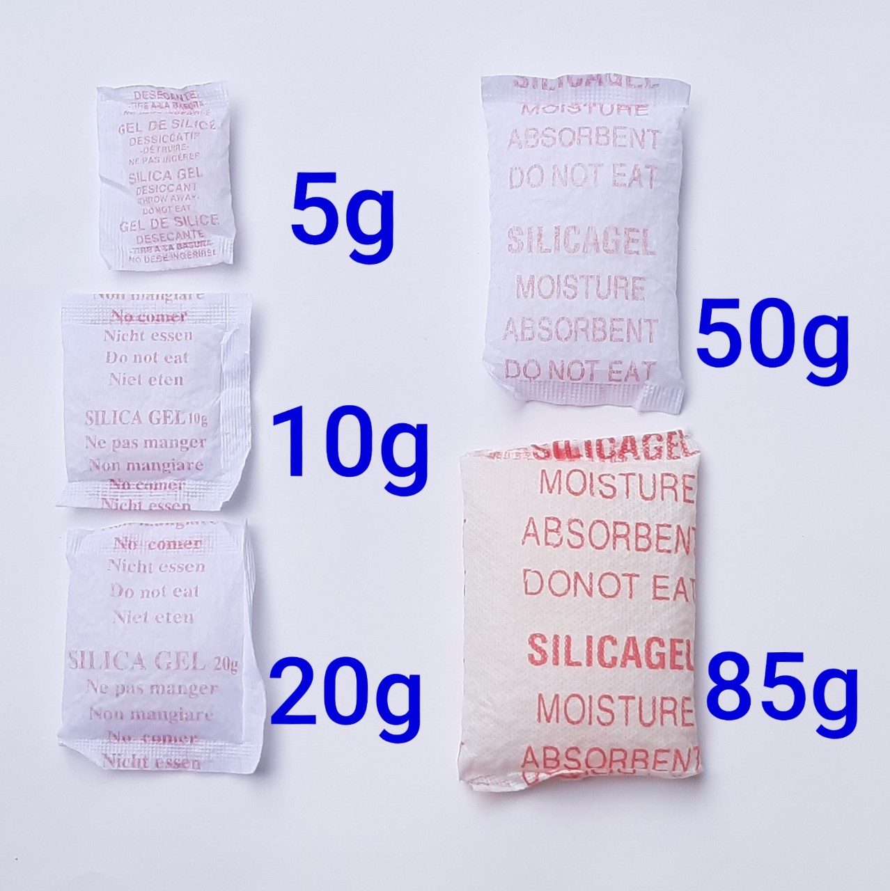 [túi500g] Gói hút ẩm (5g,10g,20g,50g,85g/gói nhỏ) silica gel desiccant đa chức năng hạt chống ẩm mốc khử mùi