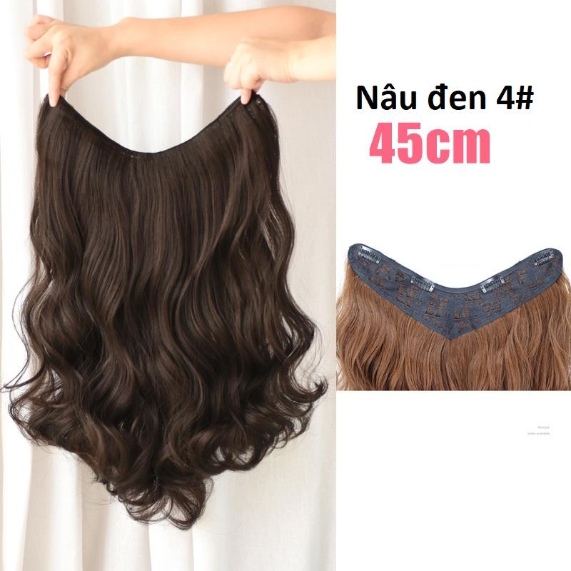 Tóc kẹp V xoăn dài 45cm, màu