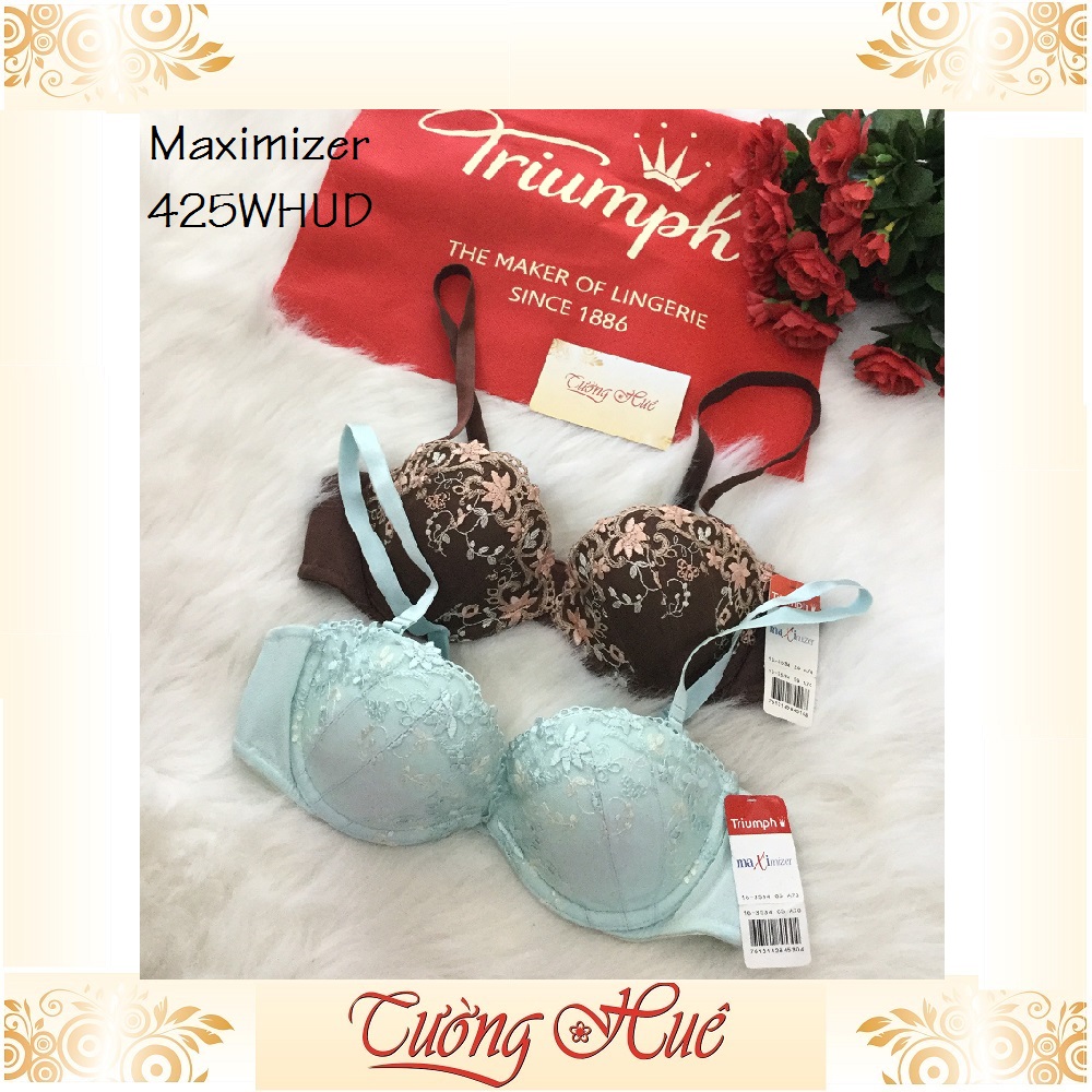 SALE SALE SALE- Áo lót nữ Triumph Maximizer 425 WHUD ren thêu hoa cúp bầu ngang.