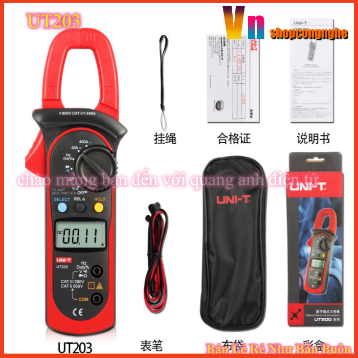 Đồng hồ ampe kìm ut203