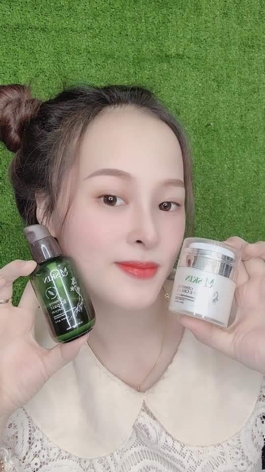 [HCM]Combo Kem Face Nhân Sâm MQ Skin + Serum Thay Da