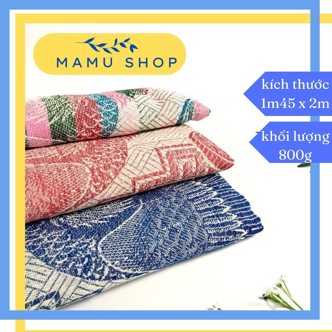 Mền chỉ, mền chỉ thổ cẩm cotton dày thêu long phụng rồng phượng đủ màu Mamu shop 1m45 x 2m 800g M08