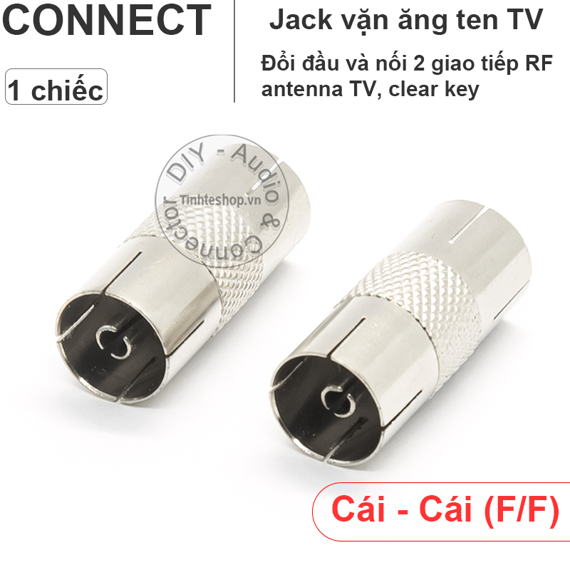 Đầu nối jack RF TV 9.5mm 2 cổng cái 1 chiếc - TV 9.5mm connector female