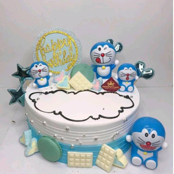 Túi 4 mèo Doraemon trang trí bánh sinh nhật, Doremon trang trí bánh