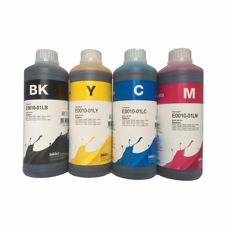 BỘ MỰC INKTEC 4 MÀU DÙNG CHO MÁY IN EPSON,CANON,HP,BROTHER 1LÍT 1 CHAI XANH,VÀNG,ĐEN,ĐỎ