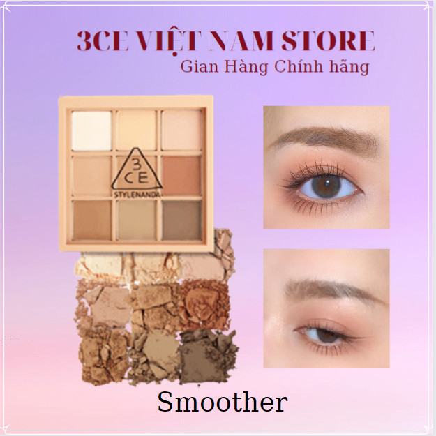 Phấn mắt 9 ô 3ce multi eye color palette - smoother
