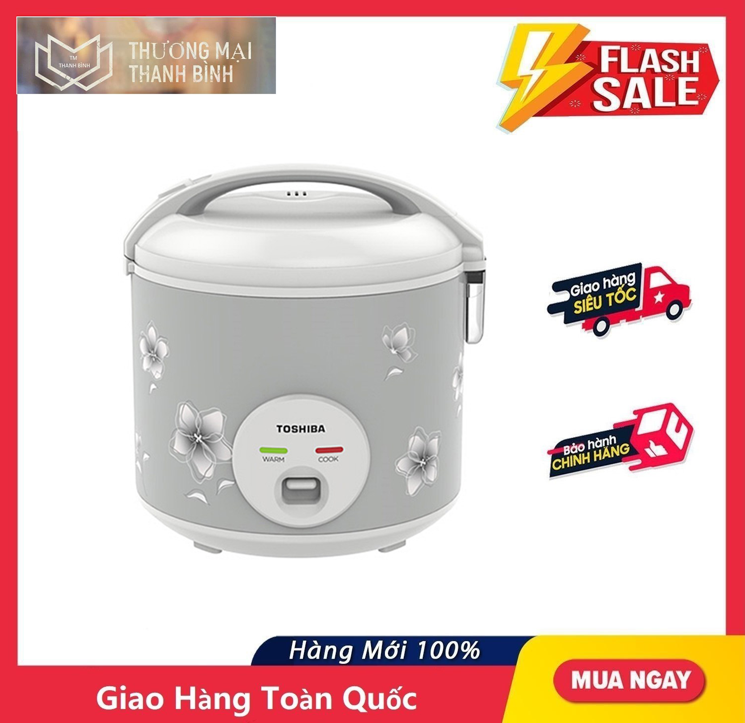 Nồi cơm điện toshiba 1.8 lít rc-18jfmvn - hàng chính hãng