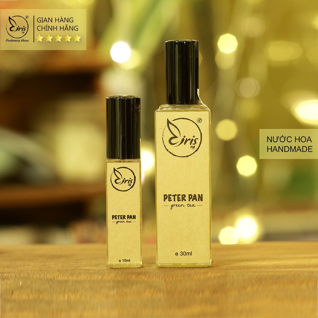 Nước hoa handmade iris perfume, mùi peter pan, tông trà xanh đắng, unisex thiên nam