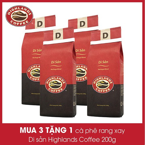 Cà phê Rang xay Di Sản Highlands Coffee 200g