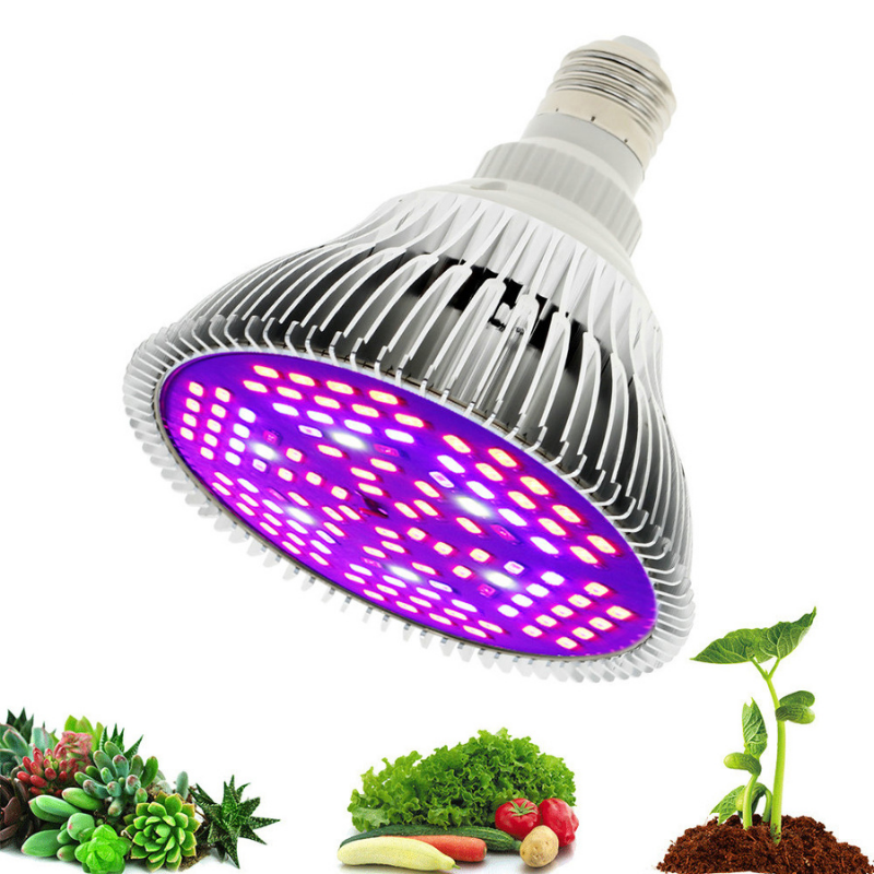 Đèn led trồng cây, chuôi đèn E27, chip led 5730, tản nhiệt nhôm, kích thích tăng trưởng