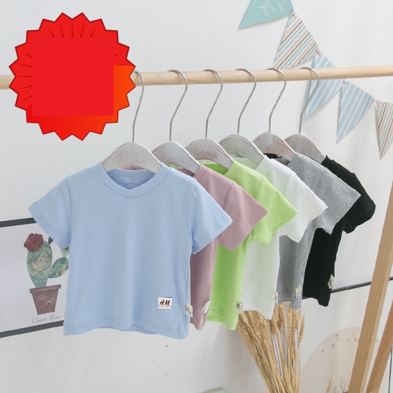[HCM]COMBO 10 áo thun H/M cotton mịn mát bé trai gái / size (5-26kg)