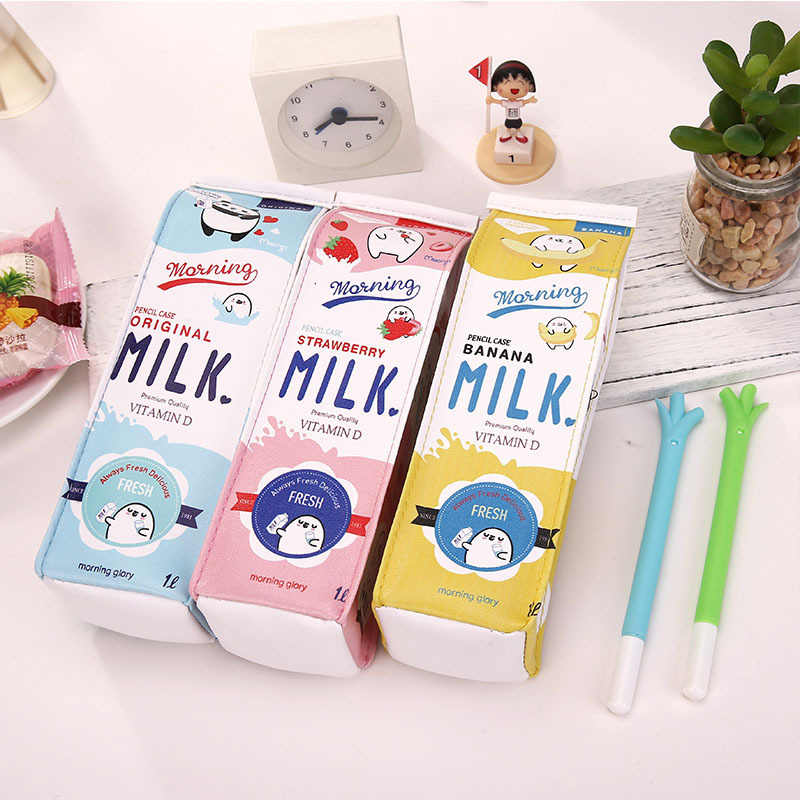 Bóp viết học sinh hình dáng hộp sữa tươi dễ thương chống thấm nước