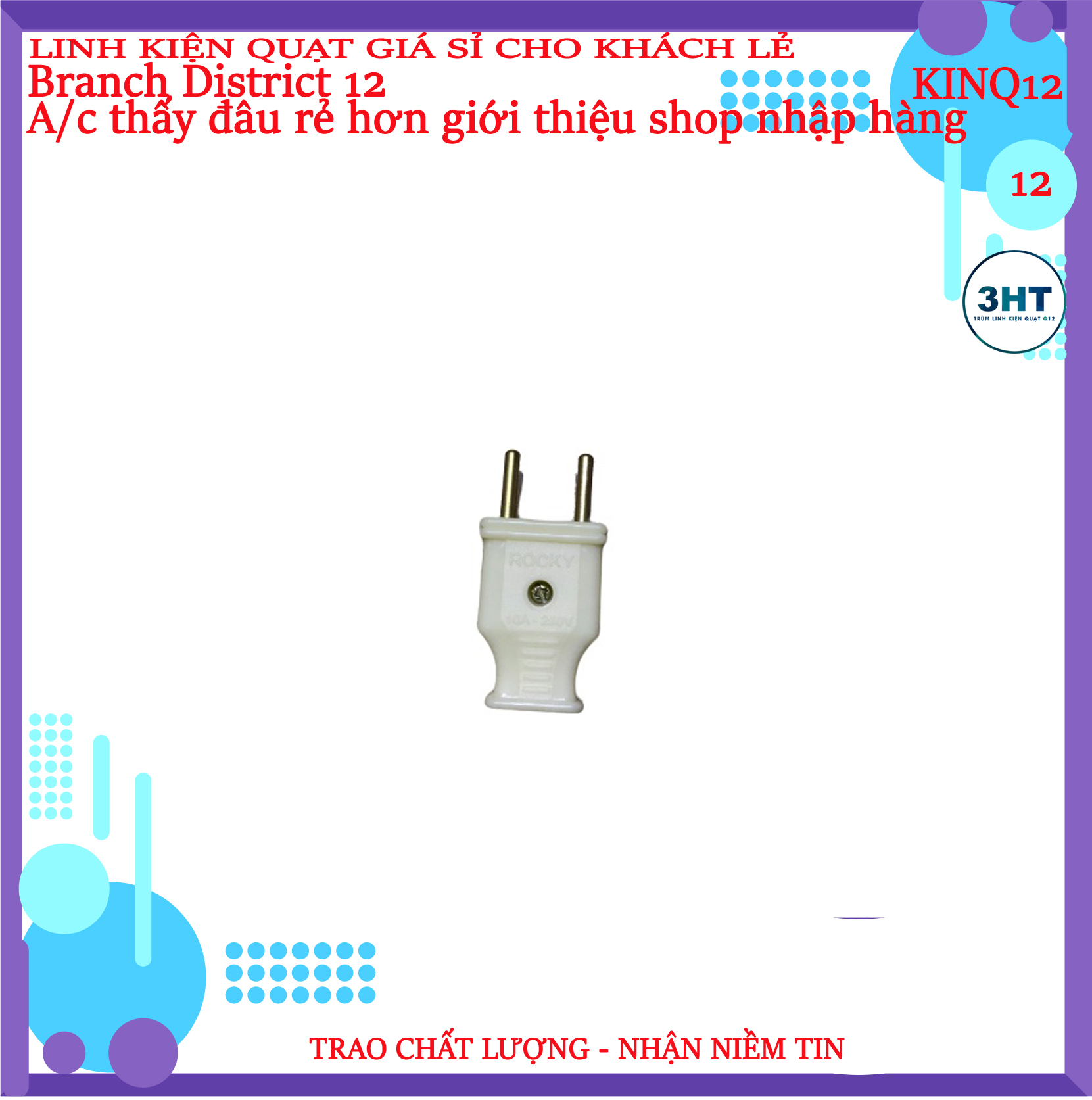 Phích cắm điện đực giá rẻ -3ht