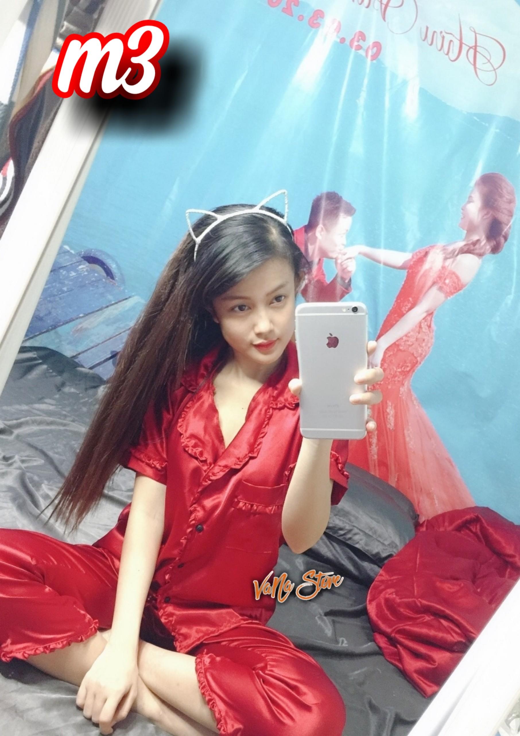 [HCM]Đồ Bộ Nữ Lụa Tay Cộc Quần Dài Cực Đẹp _ Kèm Hình Thật