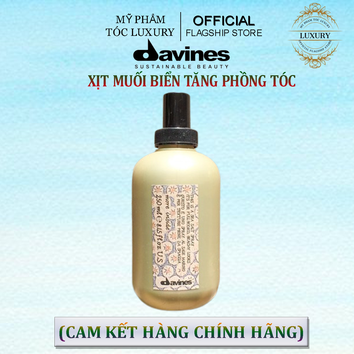 Xịt phồng tóc muối biển davines sea salt spray 250ml