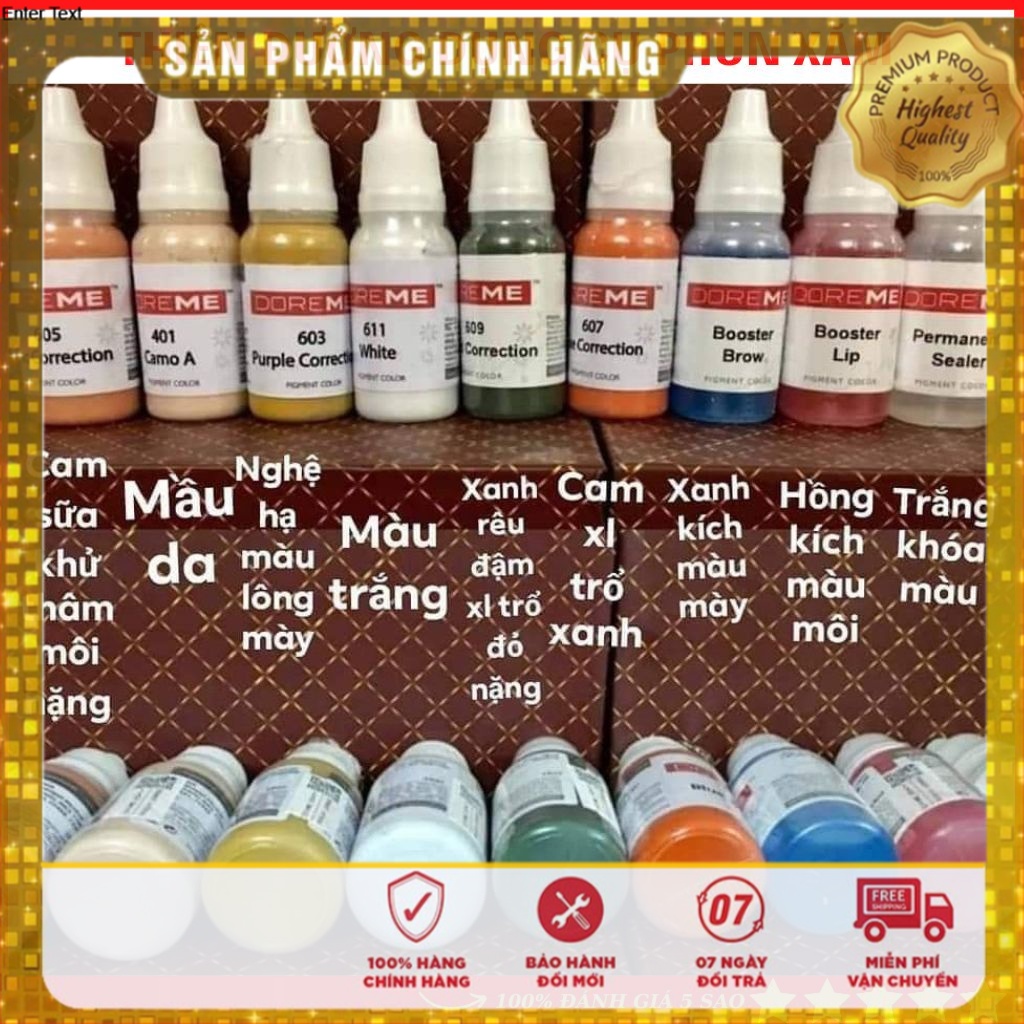 Mực doreme chuyên dụng xử lý chính hãng/ mực phun xăm dcpx-nta