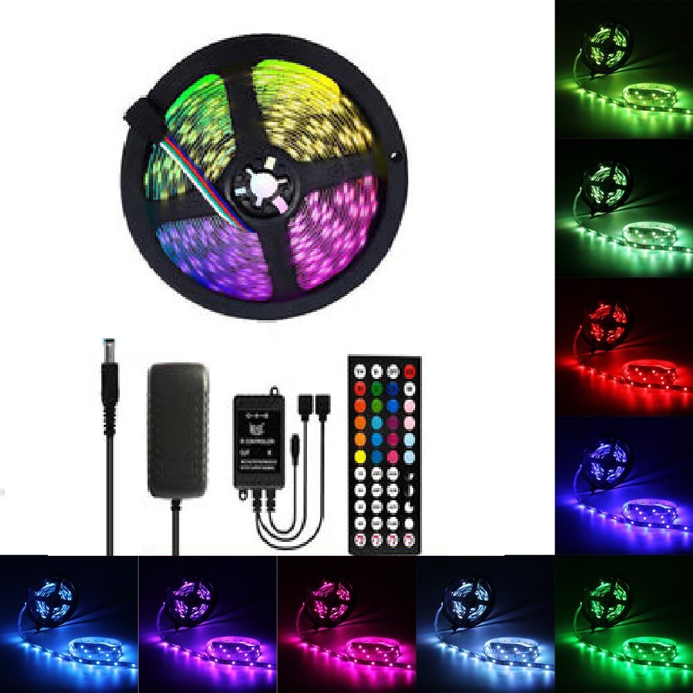 Cuộn led dây dán đổi 7 màu rgb 5050 cảm biến âm nhạc