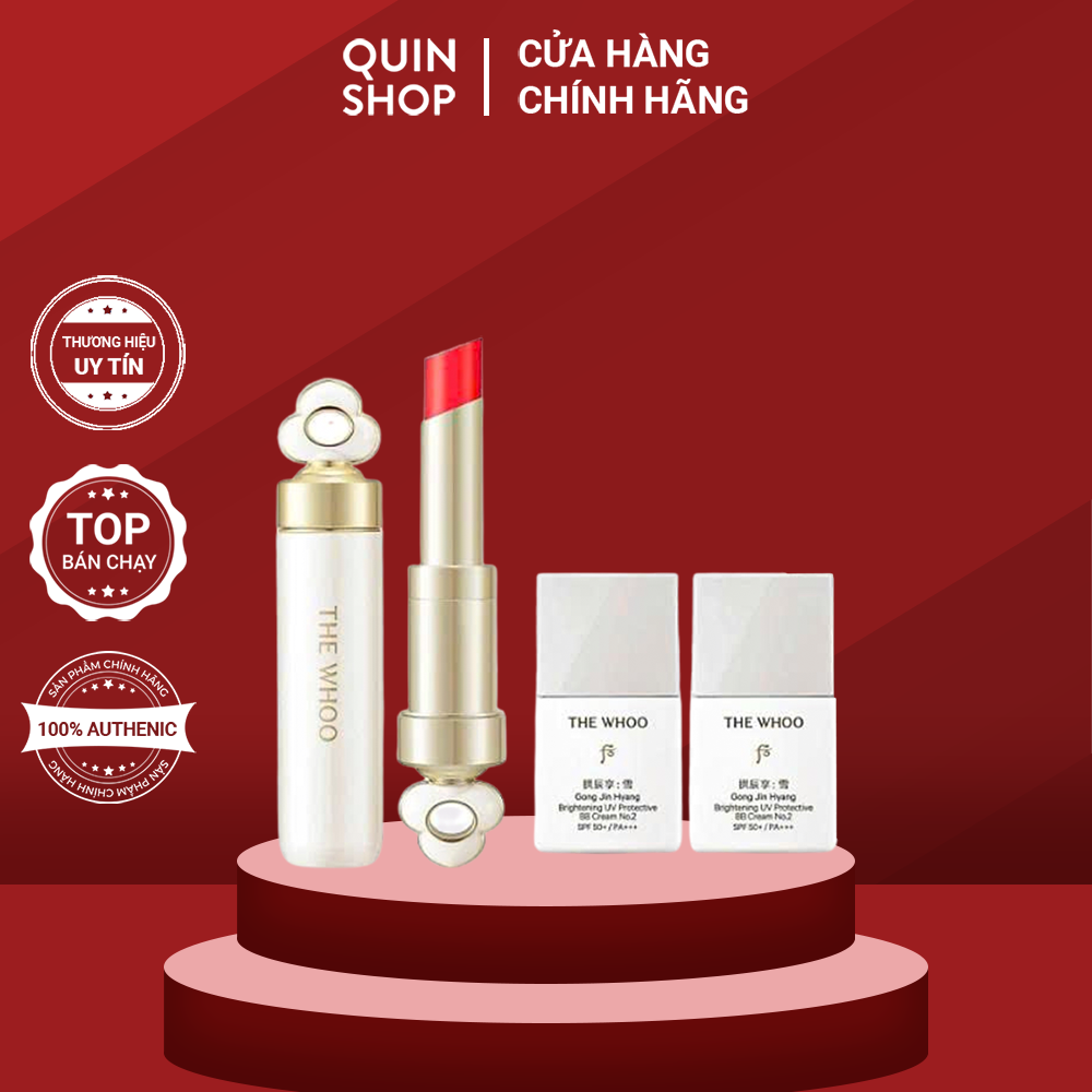 Bộ Son Dưỡng The Whoo Essential Lip Glow Balm Special Set