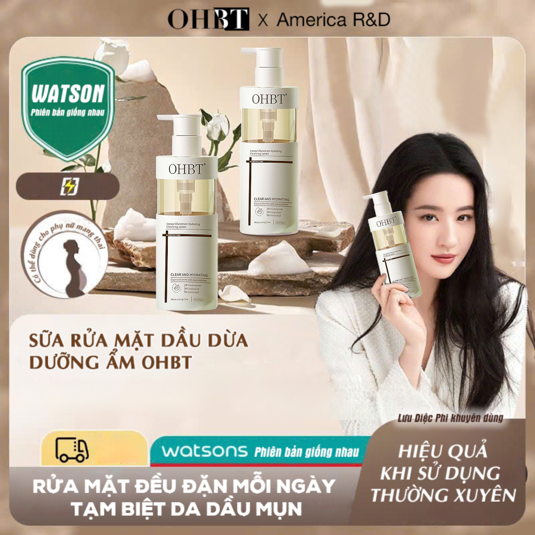 Ohbt Cococyl Glutamate Hydrating Cleaning Lotion 300ml - 2