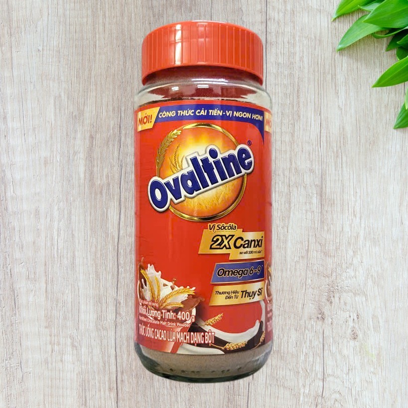 [OVALTINE Lọ TT 400gr] BỘT THỨC UỐNG LÚA MẠCH VỊ SÔ CÔ LA [THAILAND] Fortified Chocolate Malt Drink Powder (HALAL)