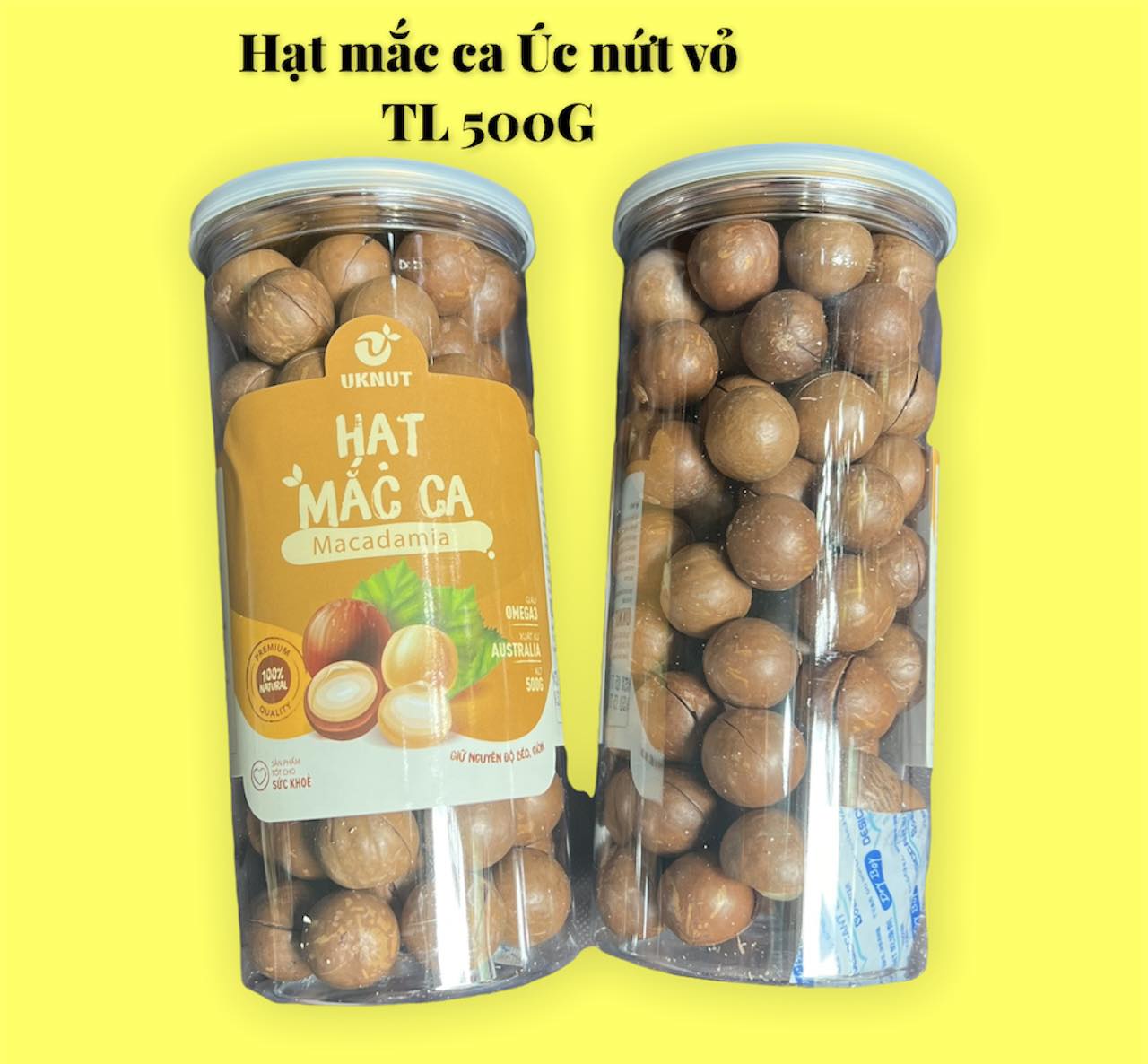 Date 06/24 macca khứa vỏ úc hũ 500g uknut