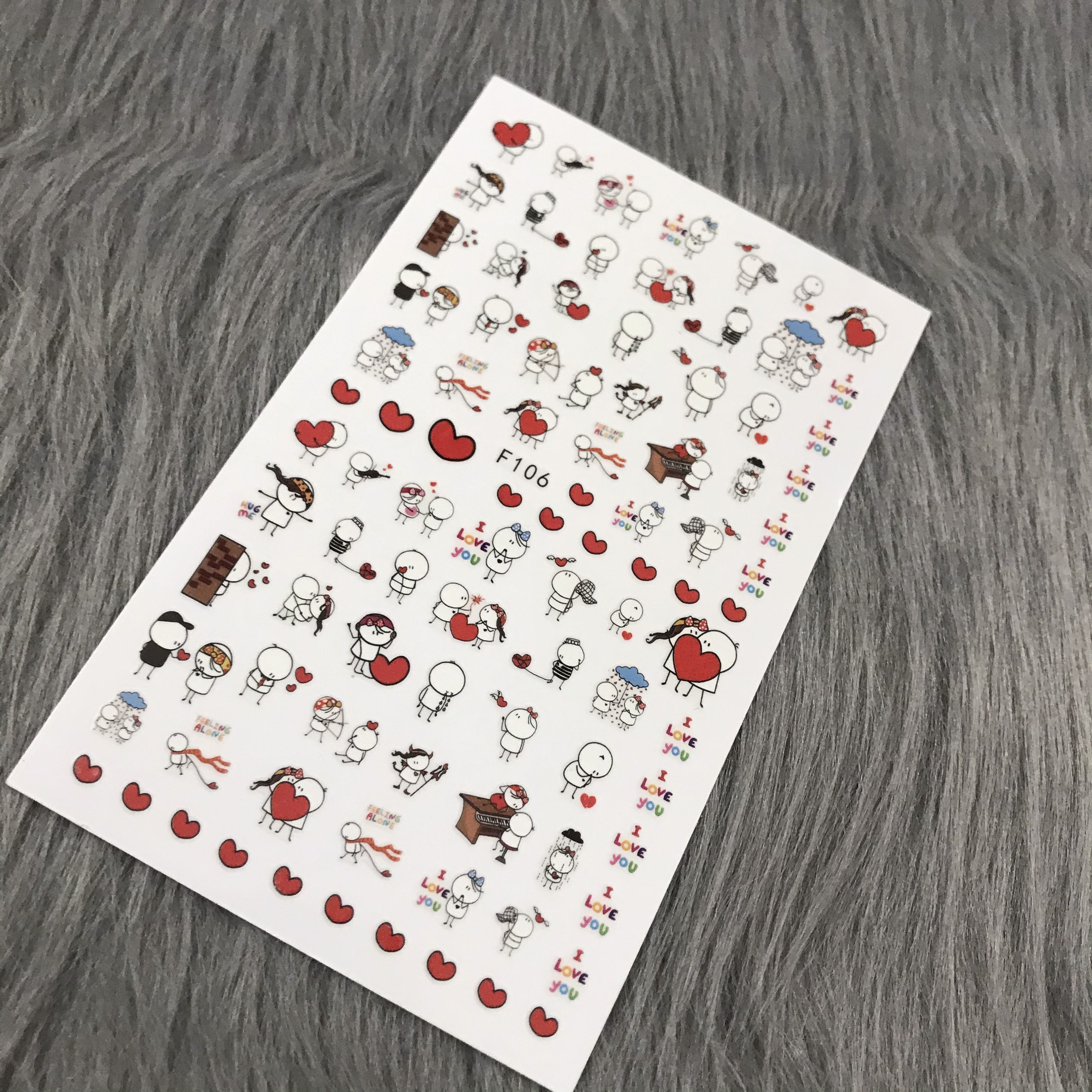 Sticker dán móng hoạt hình 1