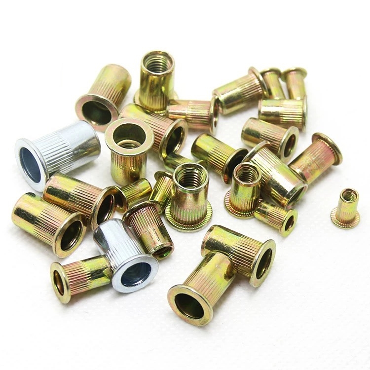 Combo 100c ốc tán rút m6 thép mạ