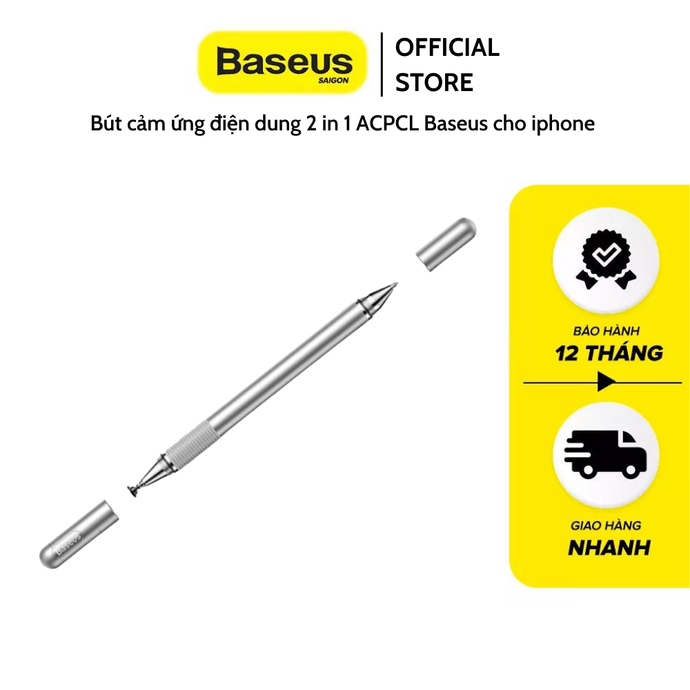 Bút cảm ứng điện dung 2 in 1 ACPCL Baseus cho iphone 11 pro max, 12 pro max, tablets, ipad, laptop, Xiaomi, Samsung, Huawei viết, vẽ, trải nghiệm gaming