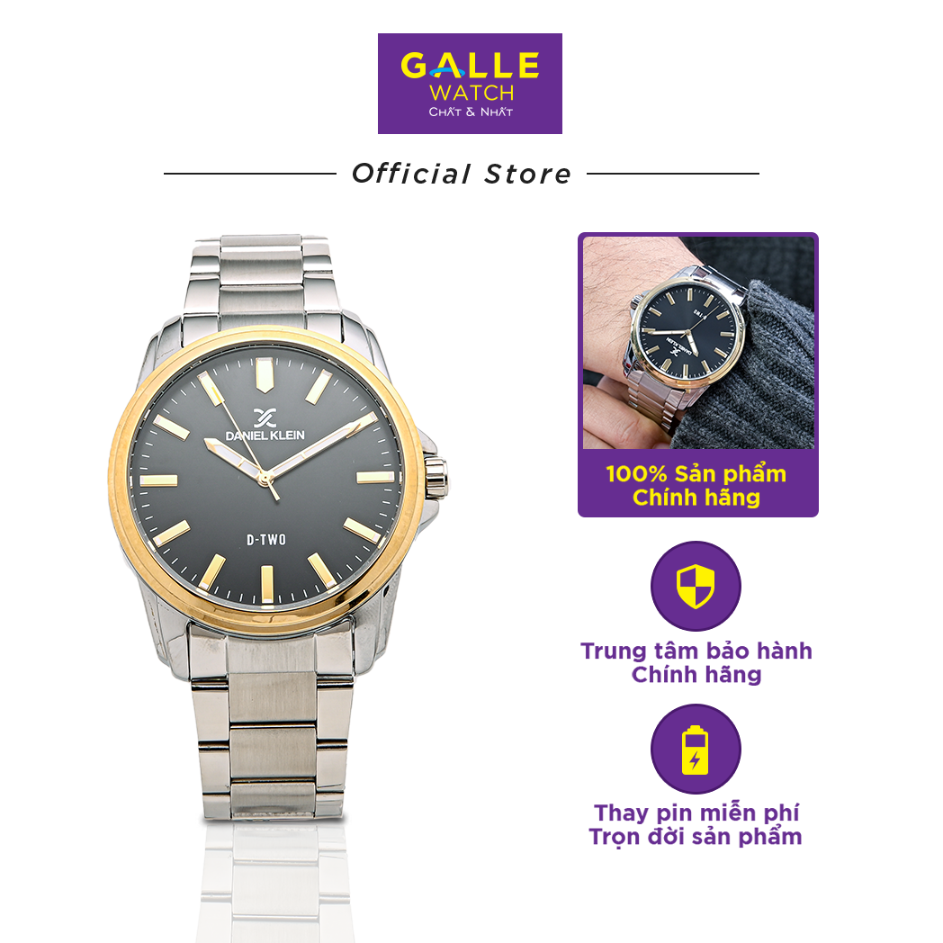 Đồng Hồ Nam DANIEL KLEIN Chính Hãng - Galle Watch Store - Đồng Hồ Mặt Kính Cứng Dây Đeo Thép Cao Cấp Không Gỉ, Chống Nước, Đồng Hồ Nam Sang Trọng, Cao Cấp Bảo Hành 24 Tháng, Thay Pin Miễn Phí Trọn Đời DK.1.12624