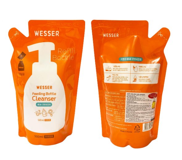 Túi nước rửa bình sữa wesser 500ml