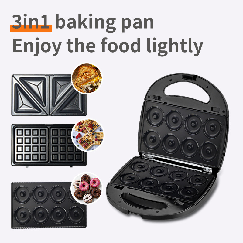 Sokany 3-in-1 Multi-Function Cake Maker Makes Donuts, Waffles, and Hotdogs