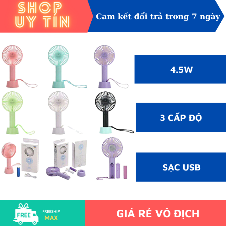 Quạt mini sạc điện - quạt mini - quạt cầm tay - quạt mini cầm tay - quạt mini cầm tay có đế để bàn siêu đẹp giá tốt