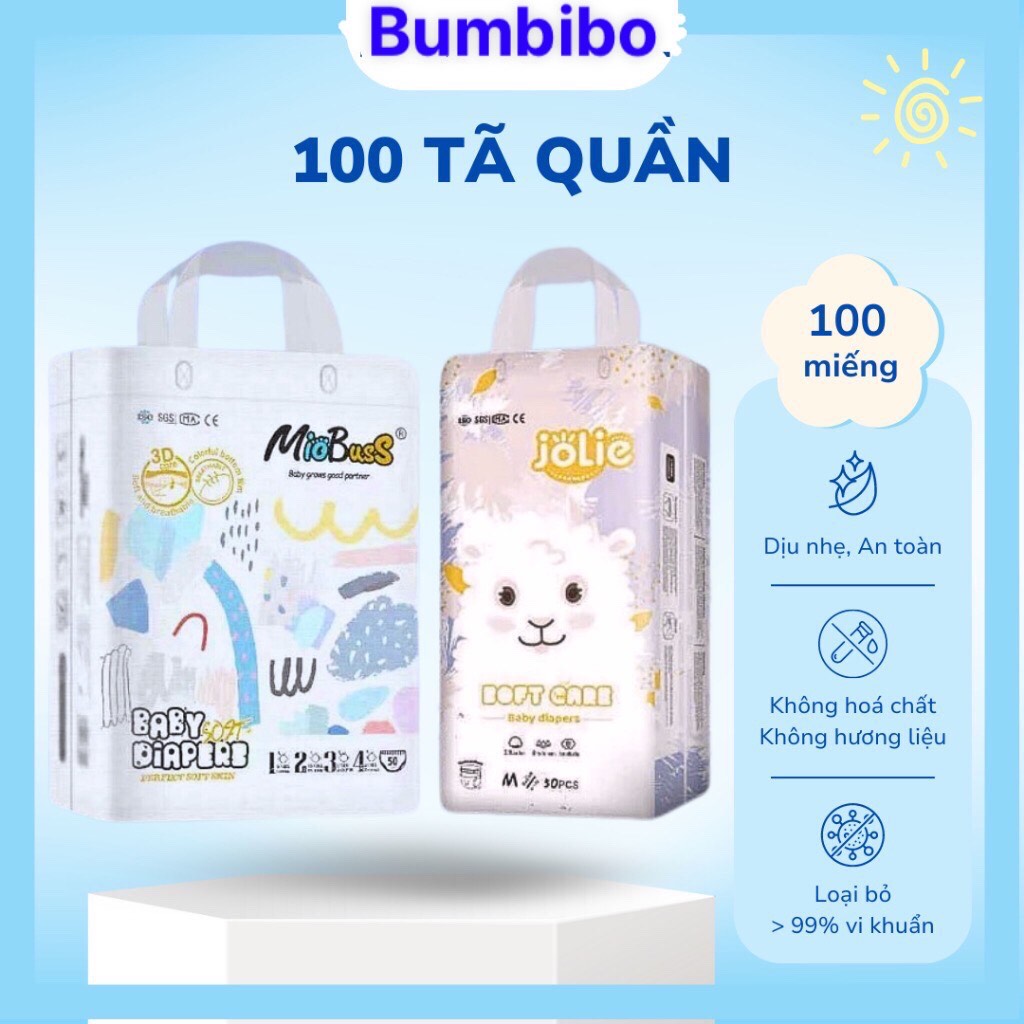 100 MIẾNG TÃ/BỈM QUẦN MIOBUSS/JOLIE SIZE M/L/XL/2XL/3XL/4XL