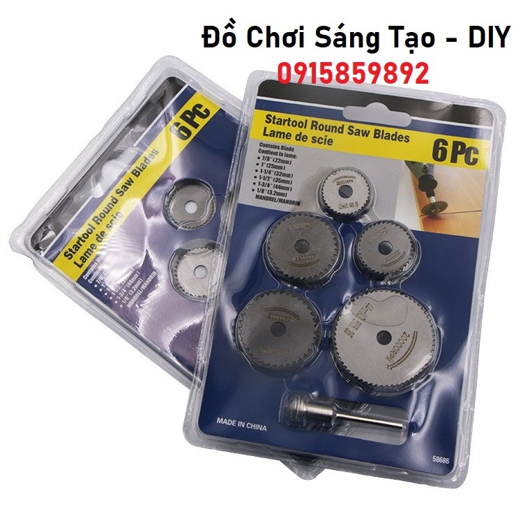 Bộ lưỡi cắt mini, lưỡi cưa mini bằng thép gắn máy khoan