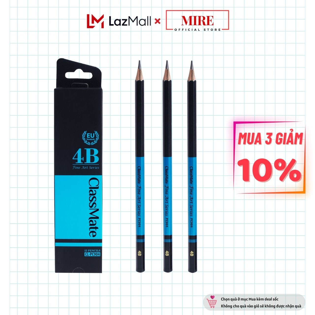 Bút Chì Gỗ Fine Art 4B Thân Gỗ Đa Giác Cao Cấp - 1 Chiếc, Nét Bút Mịn, Dùng Làm Họa Cụ, Vẽ Tranh Chuyên Nghiệp CL-PC904