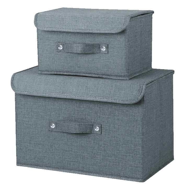 Bộ 2 tủ vải đựng đồ caro loại xịn dày nặng, combo 2 hộp vải khung cứng xếp gọn, hộp đựng đồ 2 mảnh, hộp đựng đồ, tủ vải, hộp chứa đồ, sét 2 tủ vải